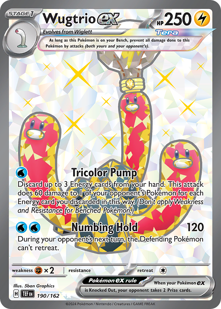 Wugtrio ex 190/162 - Full Art - Temporal Forces - Near Mint Pokemon Card