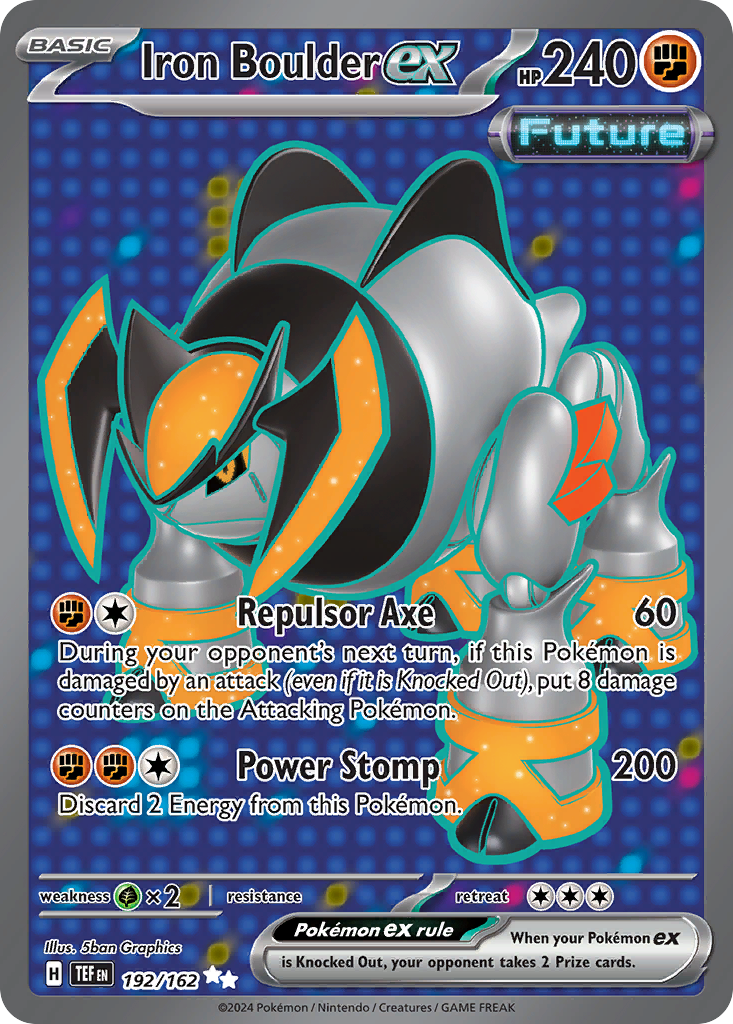 Iron Boulder ex 192/162 - Full Art - Temporal Forces - Near Mint Pokemon Card