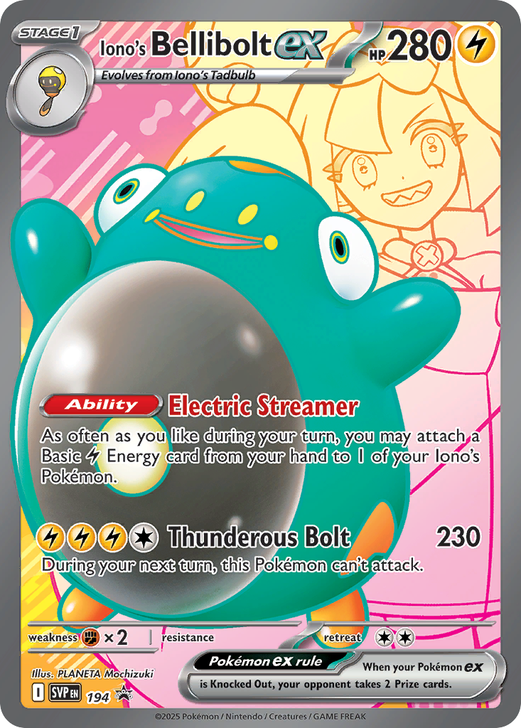 Iono's Bellibolt ex SVP194 - Pokemon Promo - Near Mint Pokemon Card