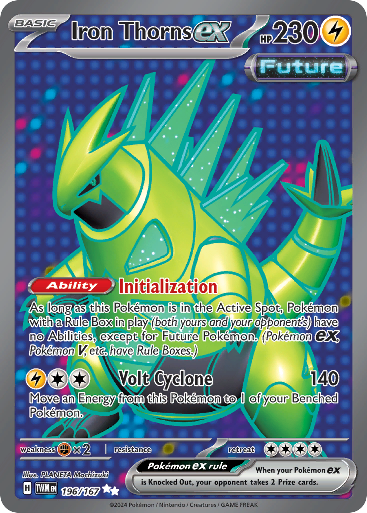 Iron Thorns ex 196/167 - Full Art - Twilight Masquerade - Near Mint Pokemon Card