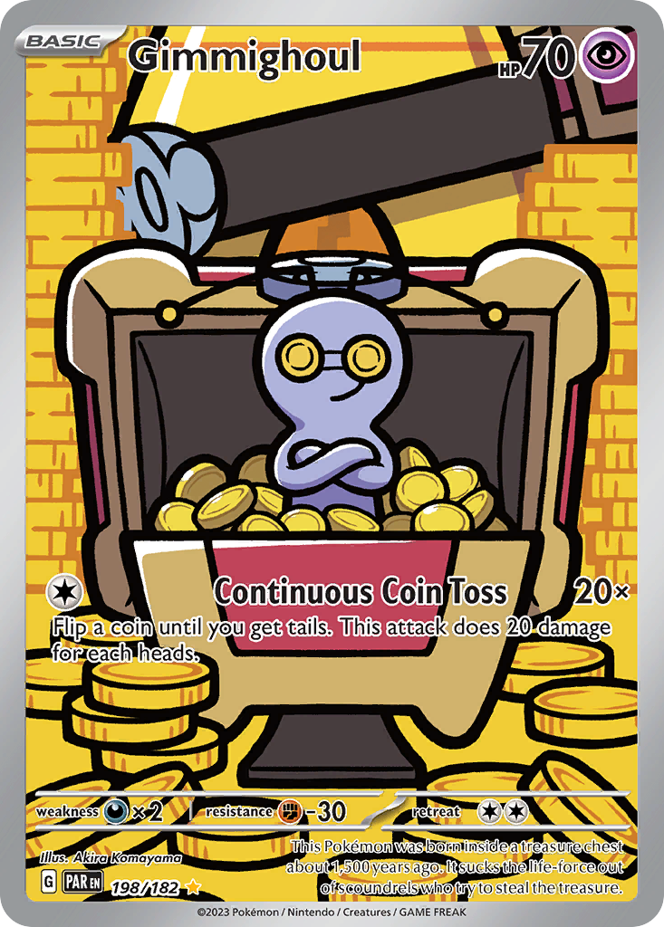 Gimmighoul 198/182 - Illustration Rare - Paradox Rift - Near Mint Pokemon Card
