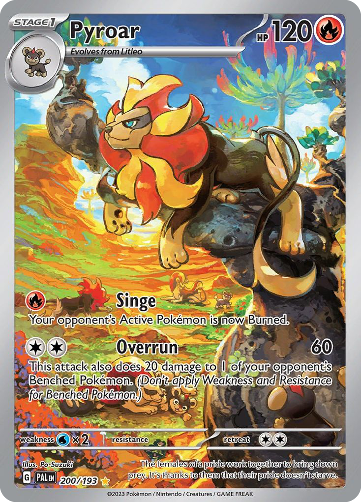 Pyroar 200/193 - Illustration Rare - Paldea Evolved - Near Mint Pokemon Card