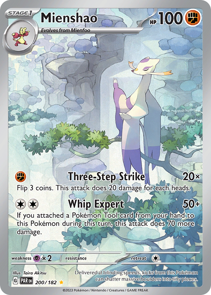 Mienshao 200/182 - Illustration Rare - Paradox Rift - Near Mint Pokemon Card
