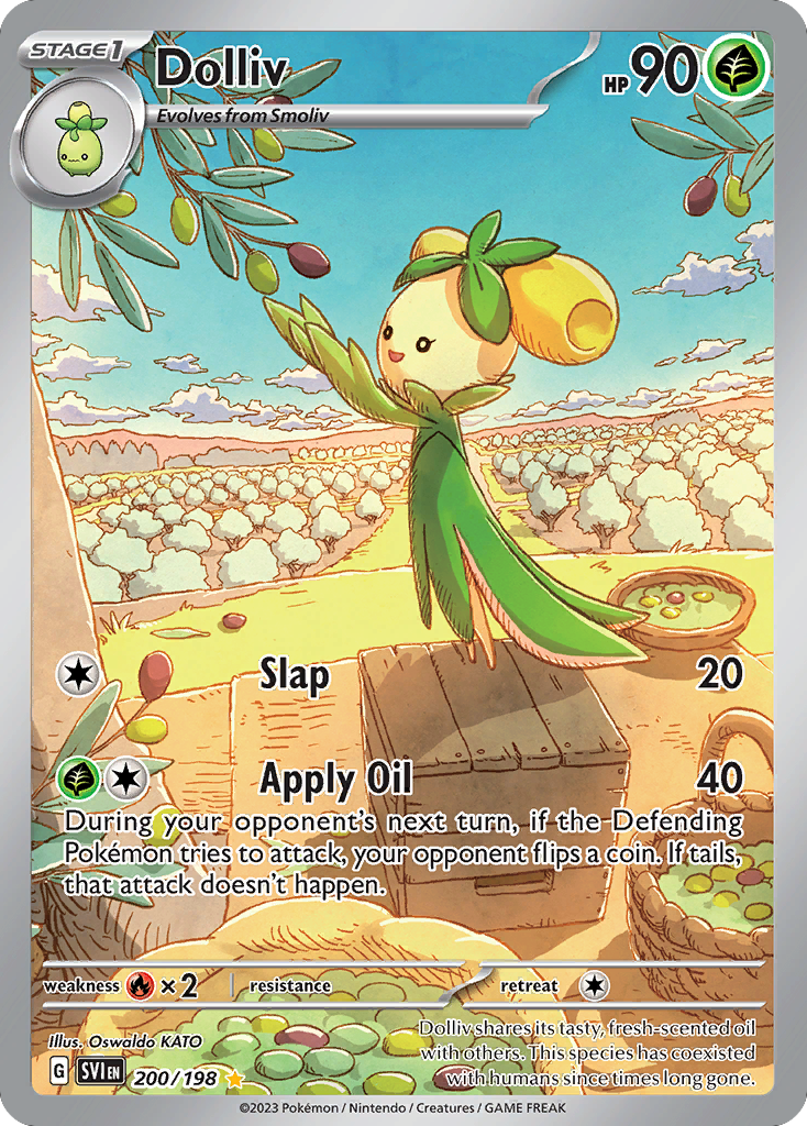 Dolliv 200/198 - Illustration Rare - Scarlet & Violet Base - Near Mint Pokemon Card