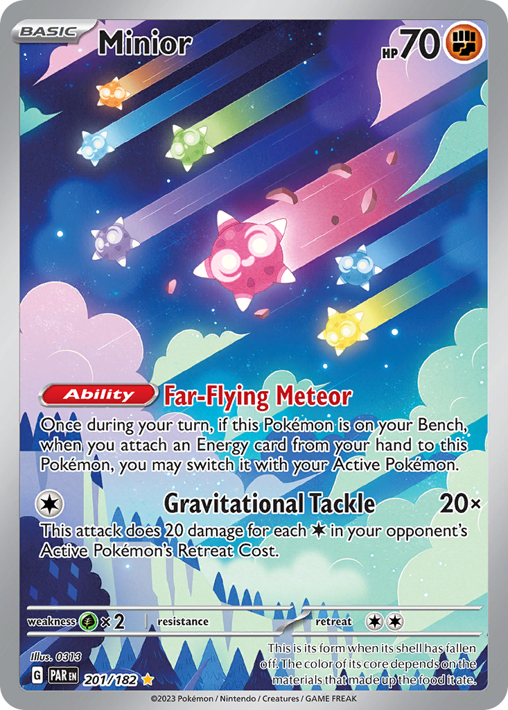 Minior 201/182 - Illustration Rare - Paradox Rift - Near Mint Pokemon Card