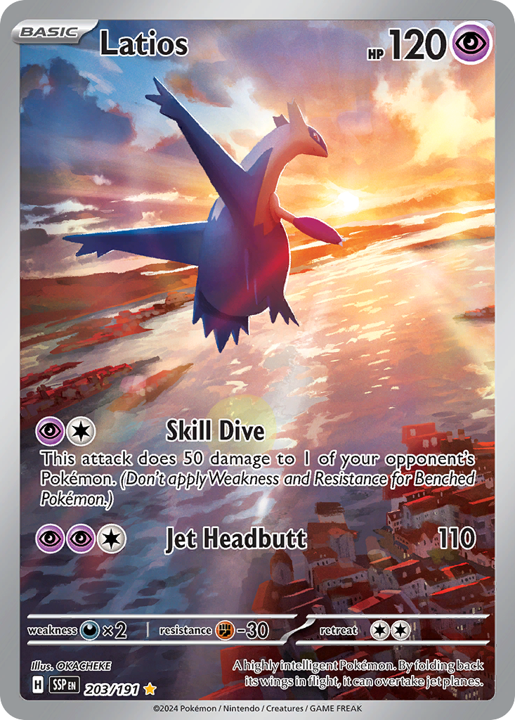 Latios 203/191 - Illustration Rare - Surging Sparks - Near Mint Pokemon Card