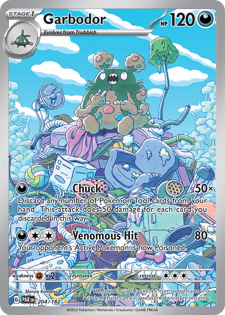 Garbodor 204/182 - Illustration Rare - Paradox Rift - Near Mint Pokemon Card
