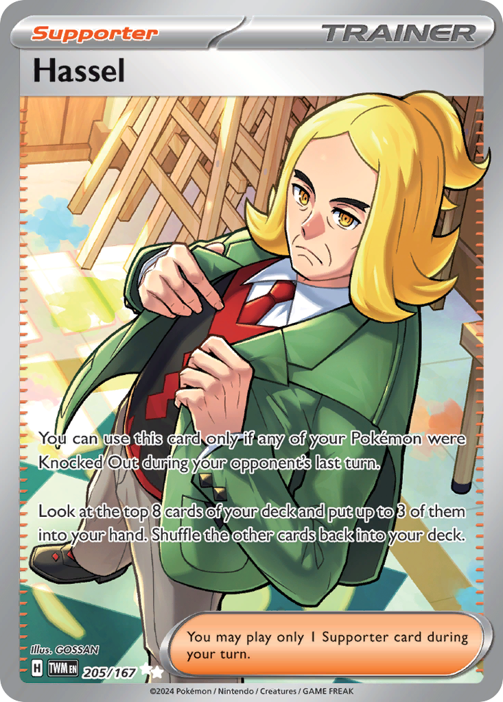 Hassel 205/167 - Full Art - Twilight Masquerade - Near Mint Pokemon Card
