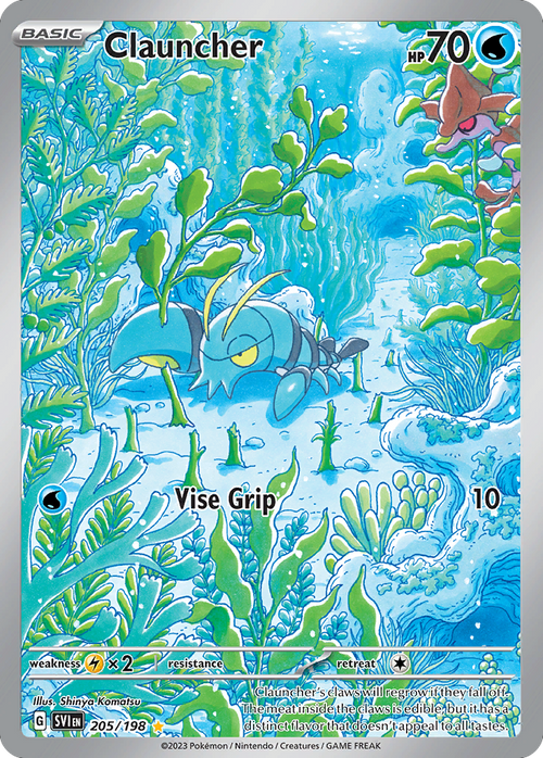 Clauncher 205/198 - Illustration Rare - Scarlet & Violet Base - Near Mint Pokemon Card