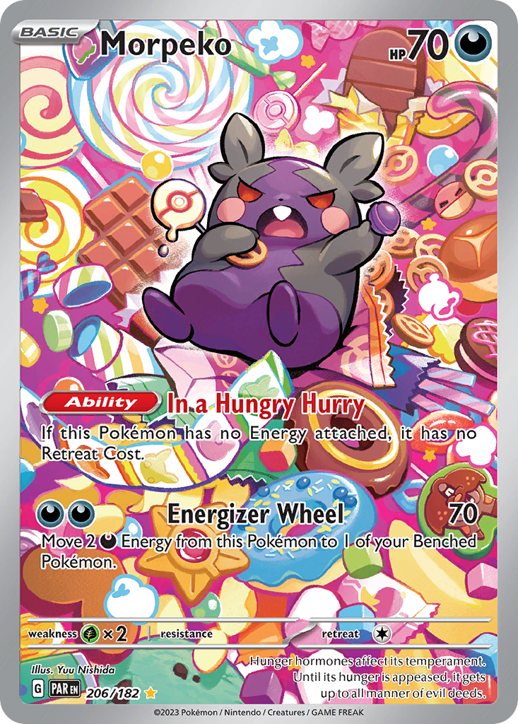 Morpeko 206/182 - Illustration Rare - Paradox Rift - Near Mint Pokemon Card