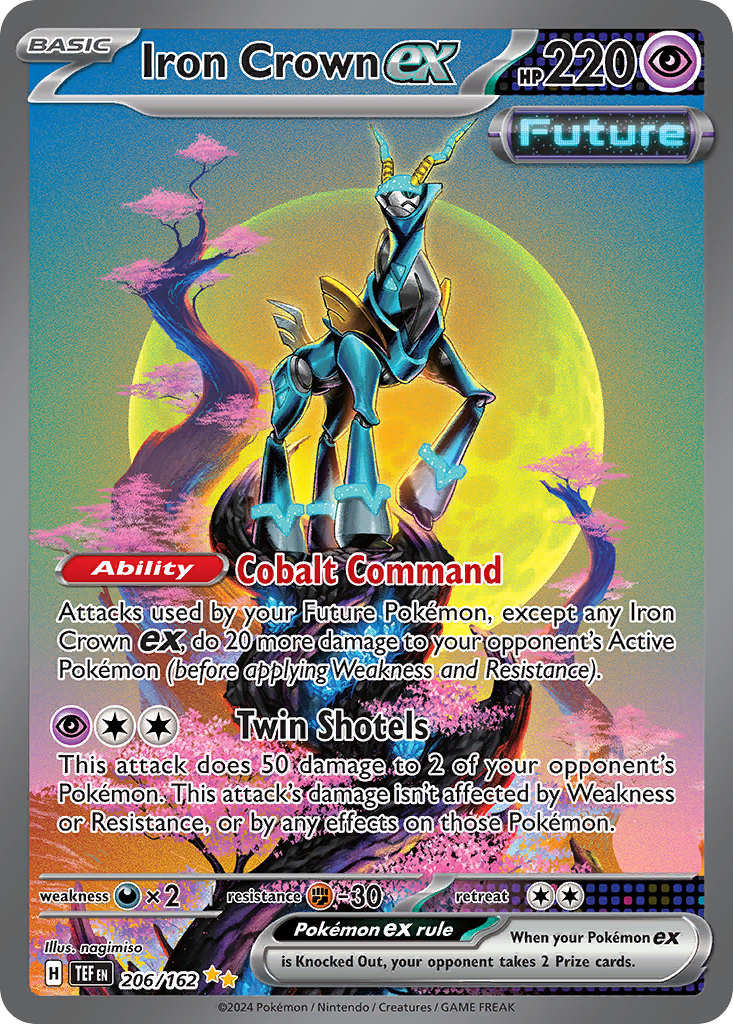 Iron Crown ex 206/162 - Special Illustration Rare - Temporal Forces - Near Mint Pokemon Card