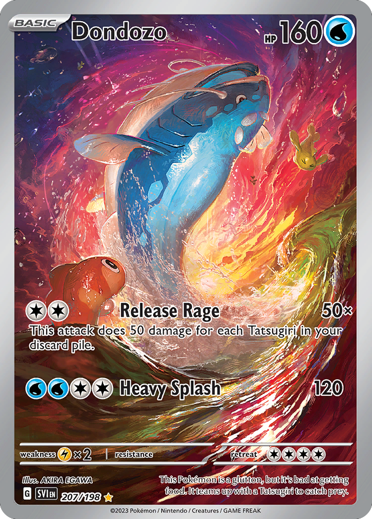 Dondozo 207/198 - Illustration Rare - Scarlet & Violet Base - Near Mint Pokemon Card