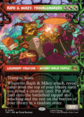 Raph & Mikey, Trouble Makers TMT-250 - Showcase Foil - Teenage Mutant Ninja Turtle - Near Mint Magic: The Gathering Card
