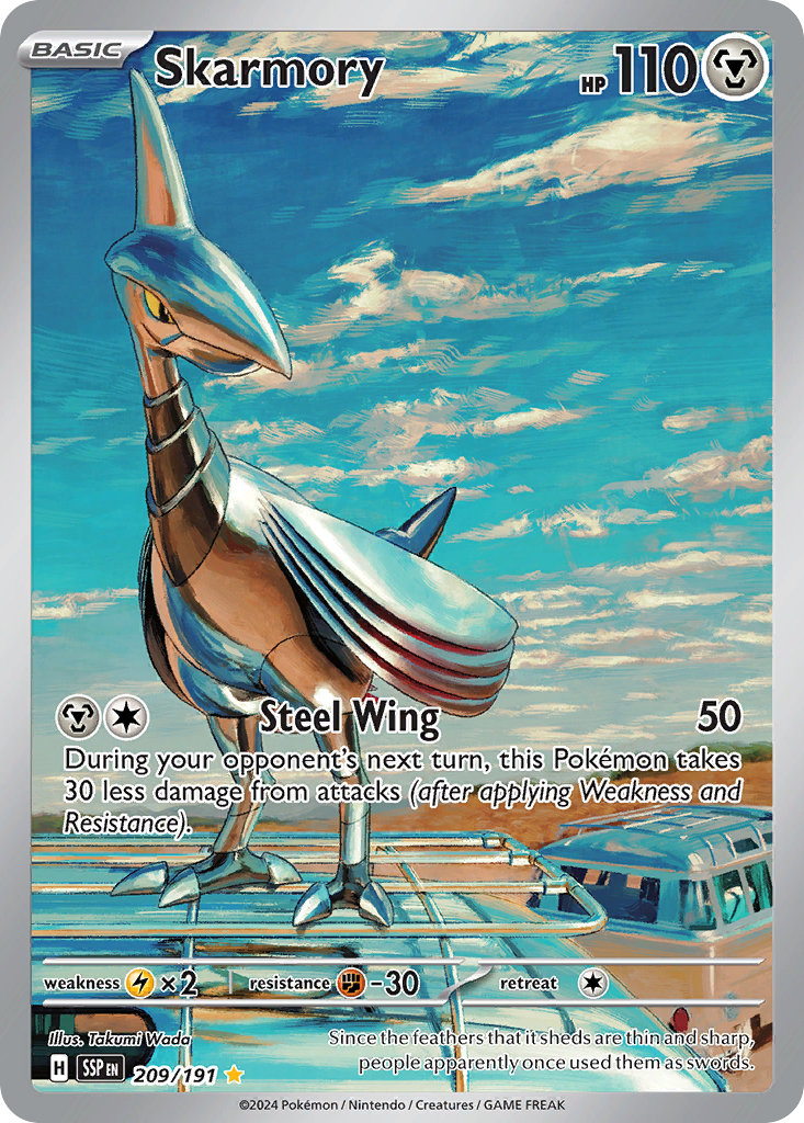 Skarmory 209/191 - Illustration Rare - Surging Sparks - Near Mint Pokemon Card