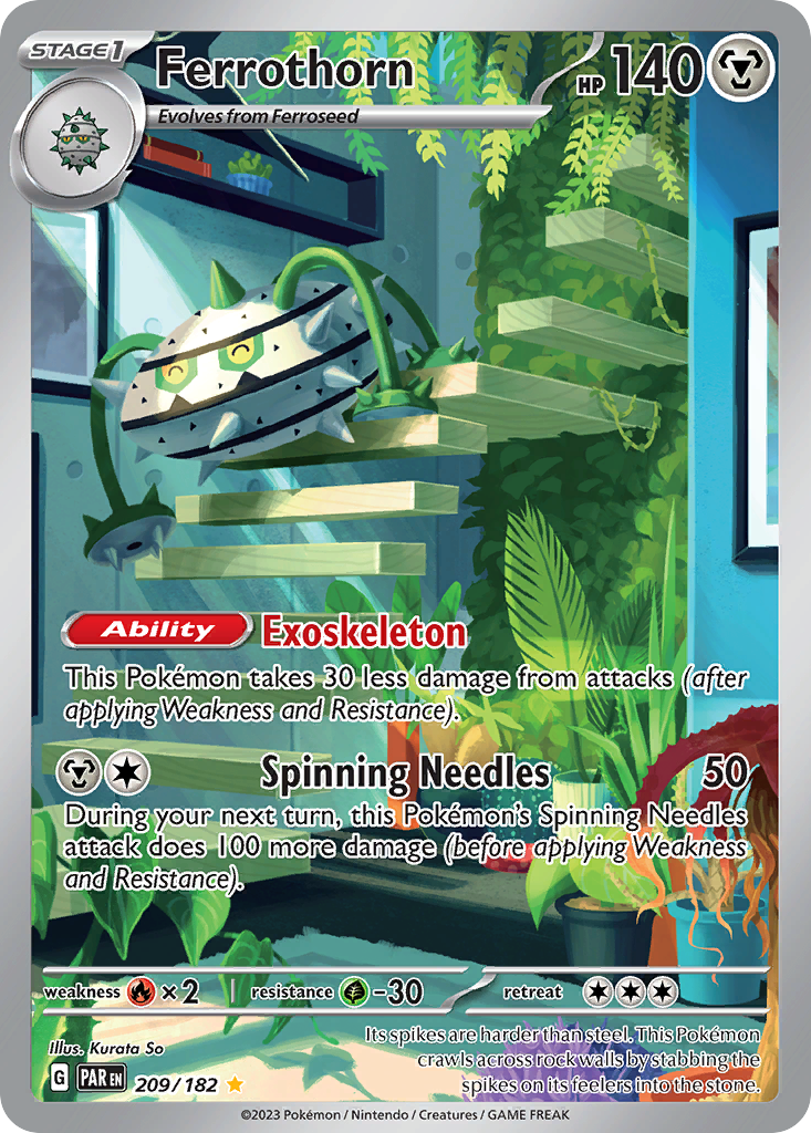 Ferrothorn 209/182 - Illustration Rare - Paradox Rift - Near Mint Pokemon Card