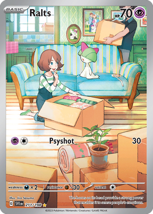 Ralts 211/198 - Illustration Rare - Scarlet & Violet Base - Near Mint Pokemon Card
