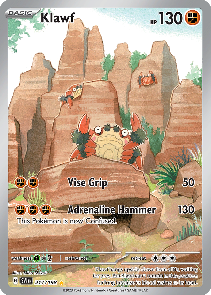 Klawf 217/198 - Illustration Rare - Scarlet & Violet Base - Near Mint Pokemon Card