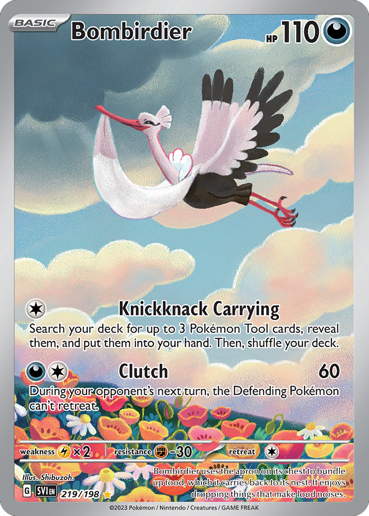 Bombirdier 219/198 - Illustration Rare - Scarlet & Violet Base - Near Mint Pokemon Card
