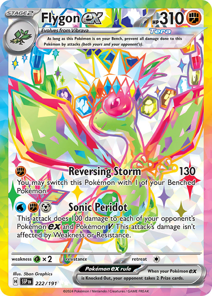 Flygon ex 222/191 - Full Art - Surging Sparks - Near Mint Pokemon Card