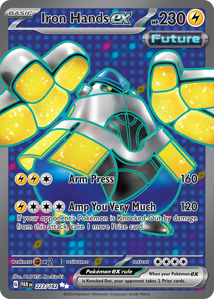 Iron Hands ex 223/182 - Full Art - Paradox Rift - Near Mint Pokemon Card