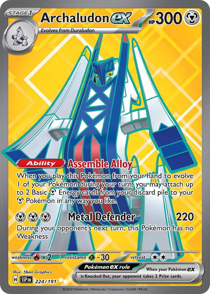Archaludon ex 224/191 - Full Art - Surging Sparks - Near Mint Pokemon Card