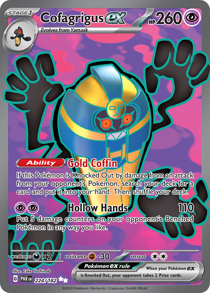 Cofagrigus ex 224/182 - Full Art - Paradox Rift - Near Mint Pokemon Card