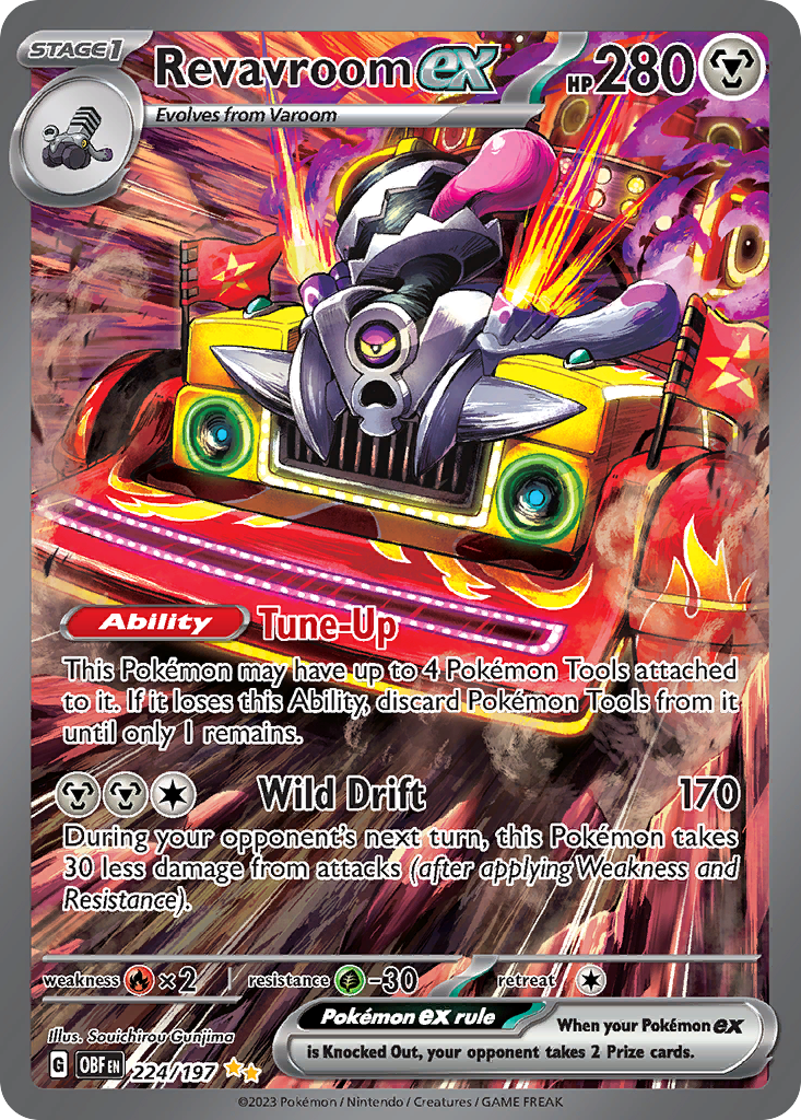 Revavroom ex 224/197 - Special Illustration Rare - Obsidian Flames - Near Mint Pokemon Card