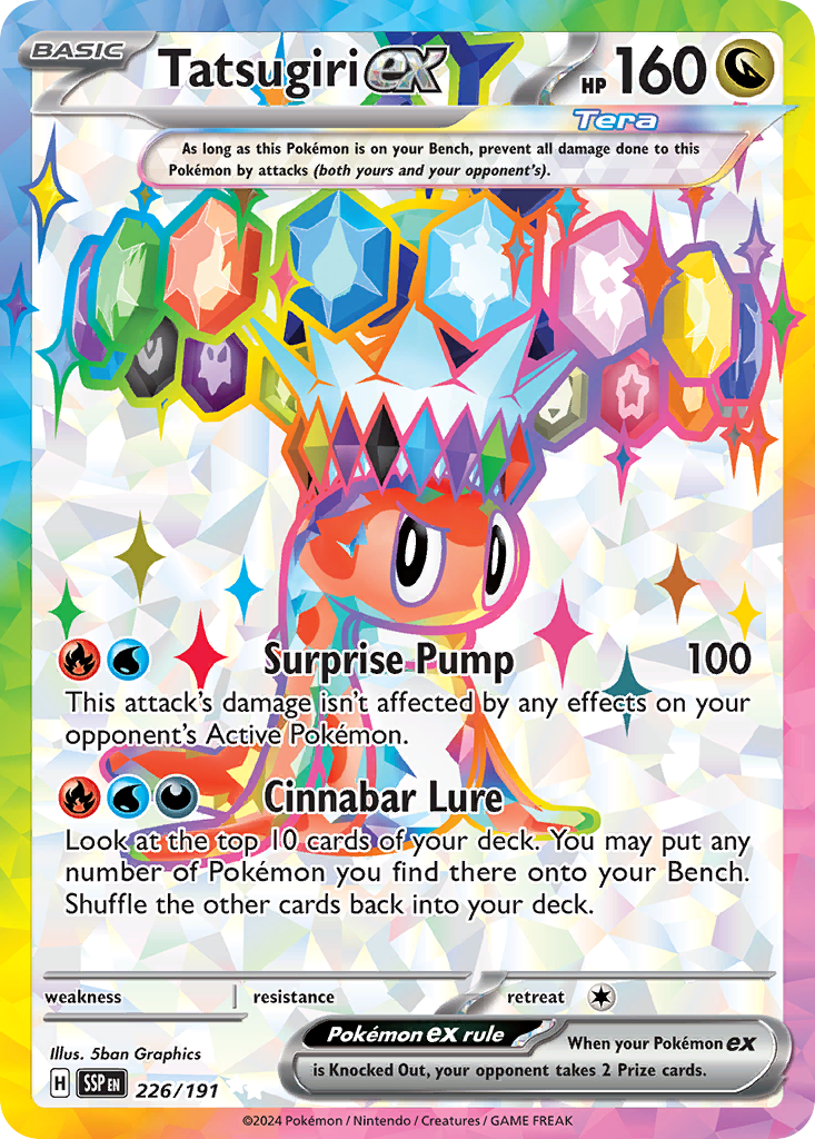 Tatsugiri ex 226/191 - Full Art - Surging Sparks - Near Mint Pokemon Card