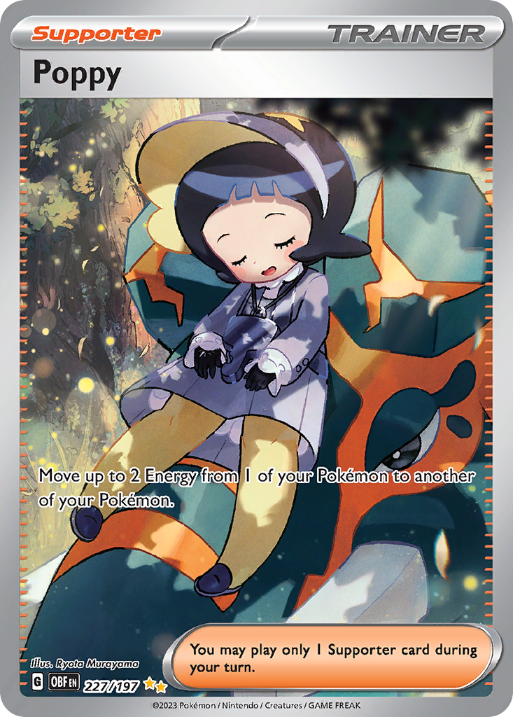 Poppy 227/197 - Special Illustration Rare - Obsidian Flames - Near Mint Pokemon Card