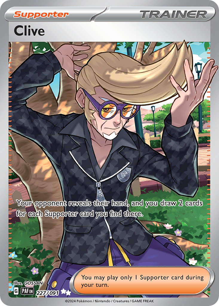 Clive 227/091 - Full Art - Paldean Fates - Near Mint Pokemon Card