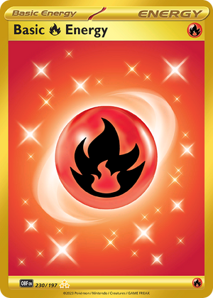 Fire Energy 230/197 - Hyper Rare - Obsidian Flames - Near Mint Pokemon Card