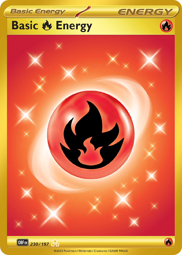 Fire Energy 230/197 - Hyper Rare - Obsidian Flames - Near Mint Pokemon Card