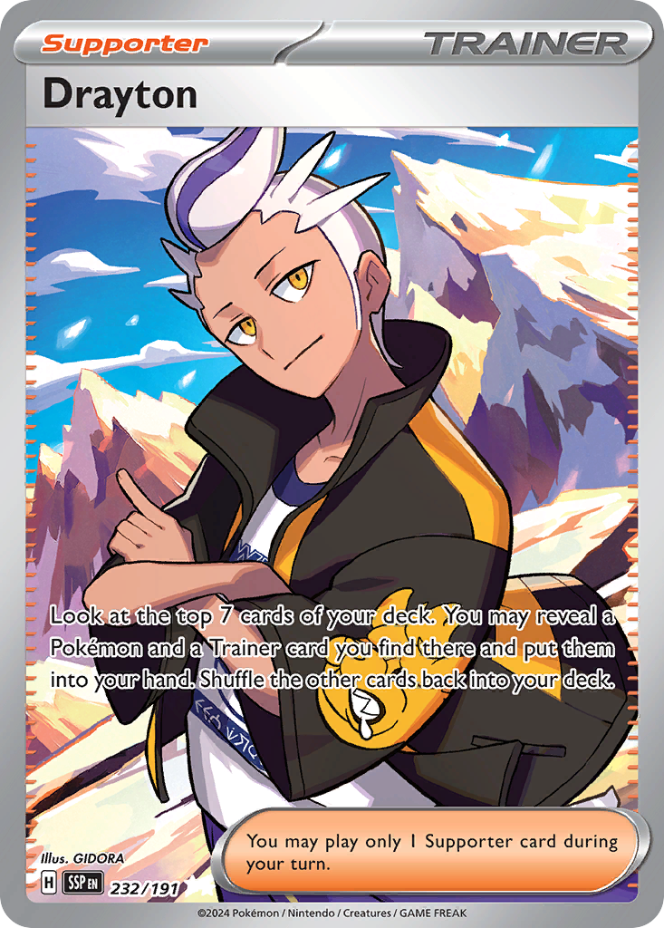 Drayton 232/191 - Full Art - Surging Sparks - Near Mint Pokemon Card