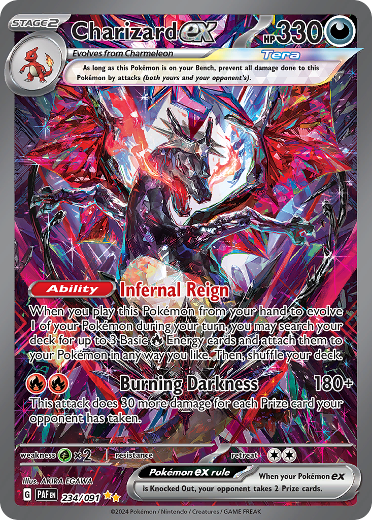 Charizard ex 234/091 - Special Illustration Rare - Paldean Fates - Near Mint Pokemon Card