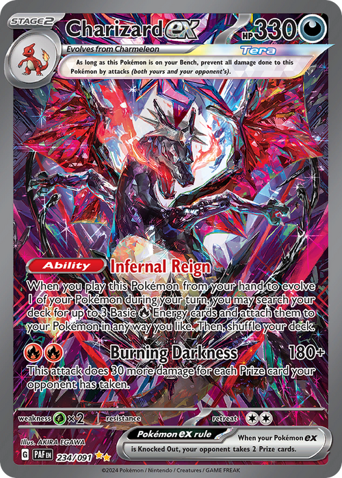 Charizard ex 234/091 - Special Illustration Rare - Paldean Fates - Near Mint Pokemon Card