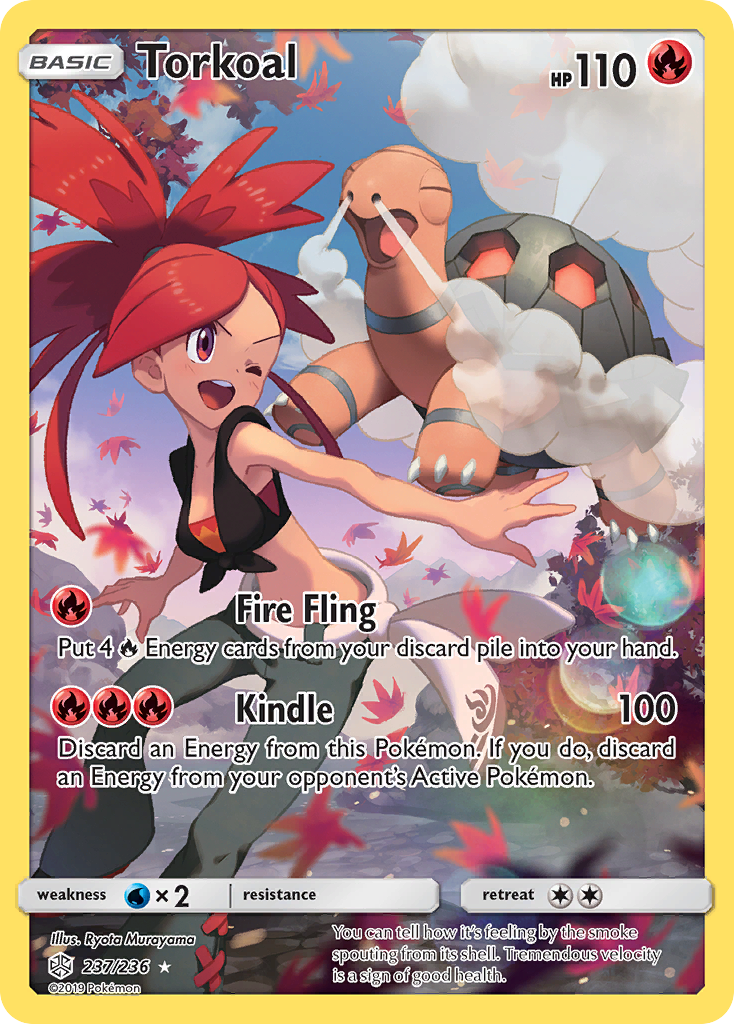 Torkoal 237/236 - Cosmic Eclipse - Near Mint Pokemon Card