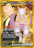 Team Rocket's Mewtwo Ex 240/182 - Gold Rare - Destined Rivals - Near Mint Pokemon Card