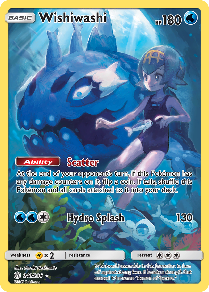 Wishiwashi 240/236 - Cosmic Eclipse - Near Mint Pokemon Card