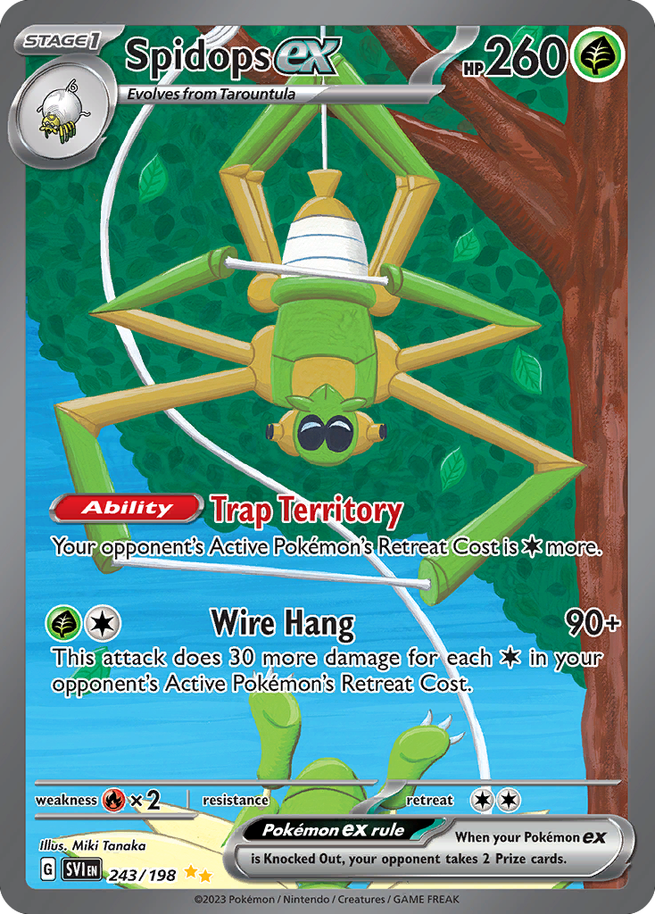 Spidops ex 243/198 - Special Illustration Rare - Scarlet & Violet Base - Near Mint Pokemon Card