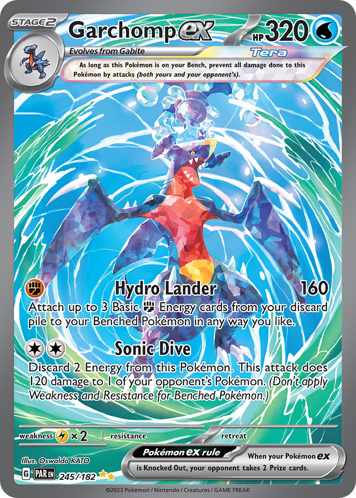 Garchomp ex 245/182 - Special Illustration Rare - Paradox Rift - Near Mint Pokemon Card