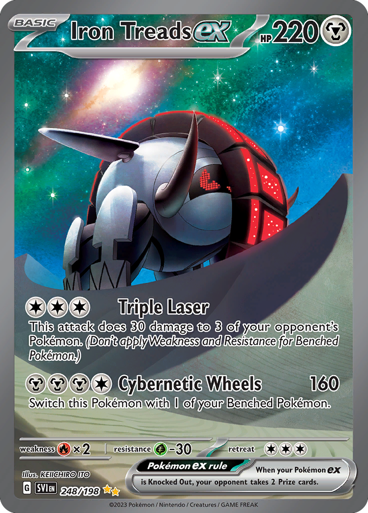 Iron Treads ex 248/198 - Special Illustration Rare - Scarlet & Violet Base - Near Mint Pokemon Card
