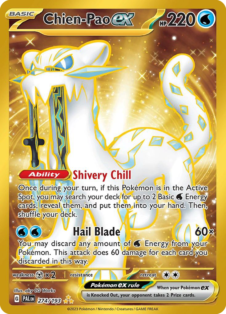Chien-Pao ex 274/193 - Hyper Rare - Paldea Evolved - Near Mint Pokemon Card