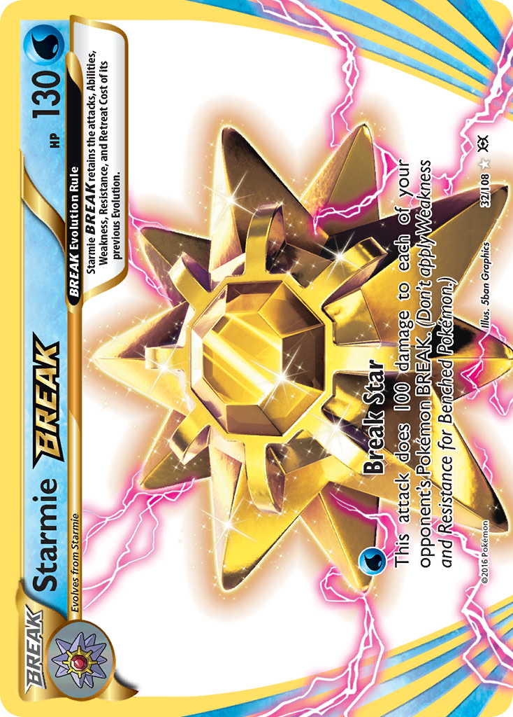 Starmie BREAK 32/108 - Evolutions - Near Mint Pokemon Card