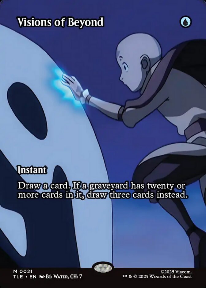 Visions of Beyond TLE-021 - Borderless Foil - Avatar: The Last Airbender Eternal - Near Mint Magic: The Gathering Card