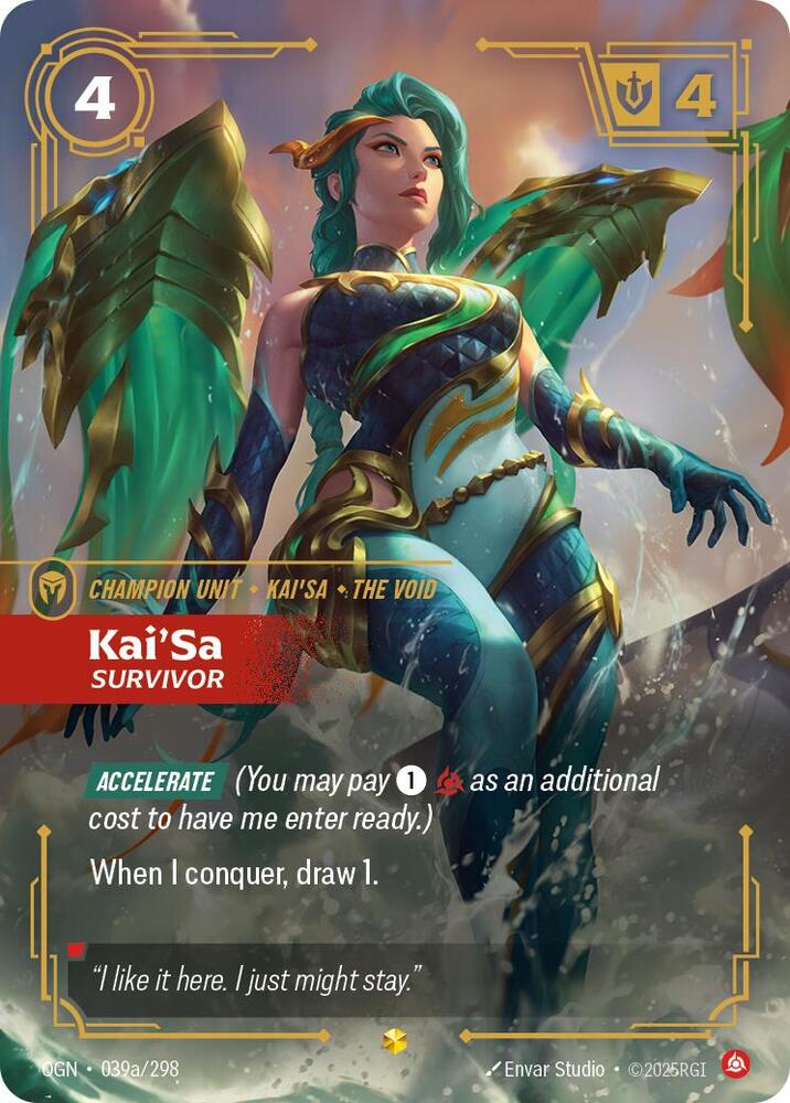 Kai'Sa, Survivor OGN-039A - Showcase - Origins - Near Mint Riftbound Card