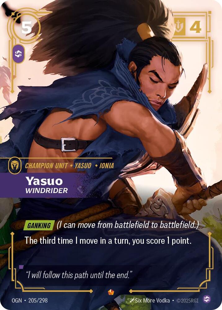 Yasuo, Windrider OGN-205 - Epic - Origins - Near Mint Riftbound Card