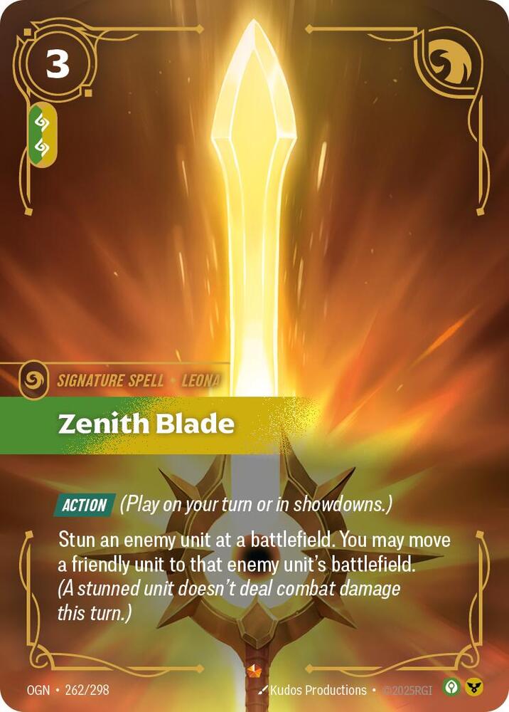 Zenith Blade OGN-262 - Epic - Origins - Near Mint Riftbound Card