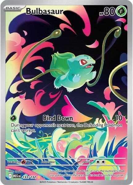 Bulbasaur 133/132 - Illustration Rare - Mega Evolution - Near Mint Pokemon Card