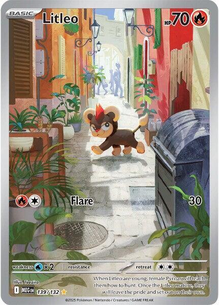 Litleo 139/132 - Illustration Rare - Mega Evolution - Near Mint Pokemon Card