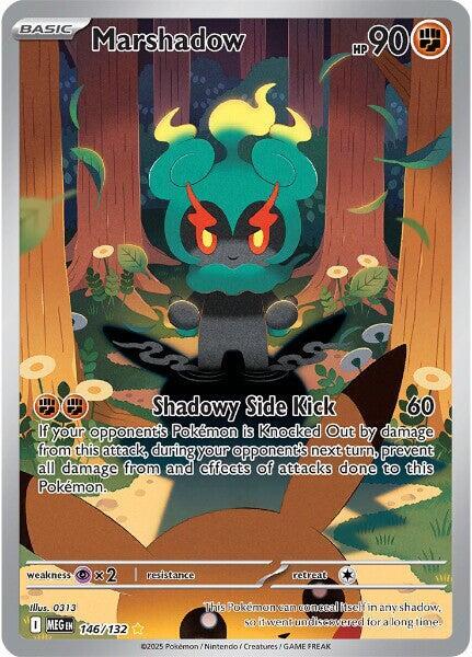 Marshadow 146/132 - Illustration Rare - Mega Evolution - Near Mint Pokemon Card